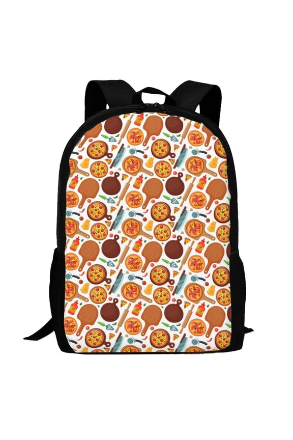 Hot Fresh Pizza Pattern Carry on Backpack,16.5x12.5x5.5 Personal Item Bag Carry On Backpack Water Resistant Lightweight Daypack