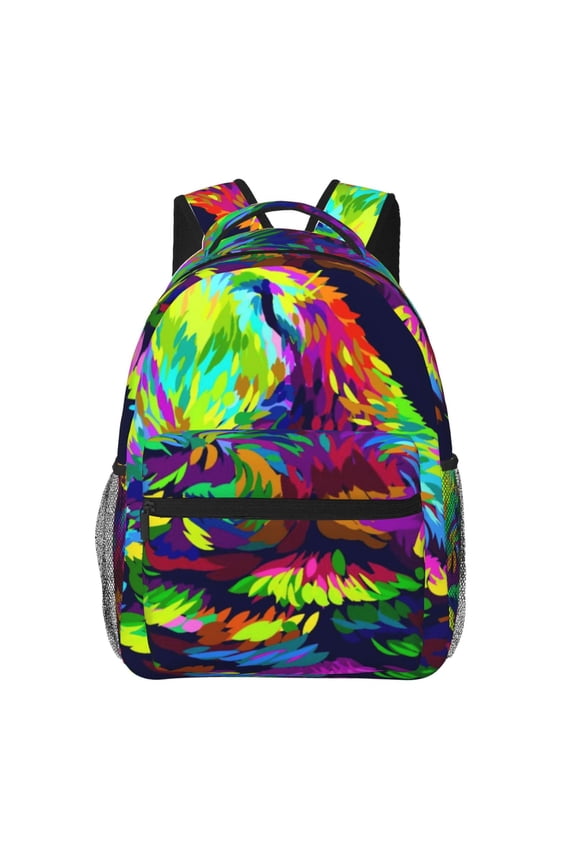 Howling Wolf Pattern Laptop Backpack,Travel Backpack Outdoor Activities Bag Daypack for Travel Hiking Shopping Daily