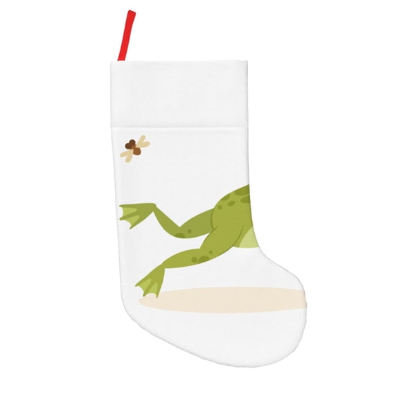 Defioc Hunting Frog for Christmas Stockings 18" Personalized Holiday Stocking for Family, Farmhouse Decor, Xmas Tree Decoration, 1 Pack