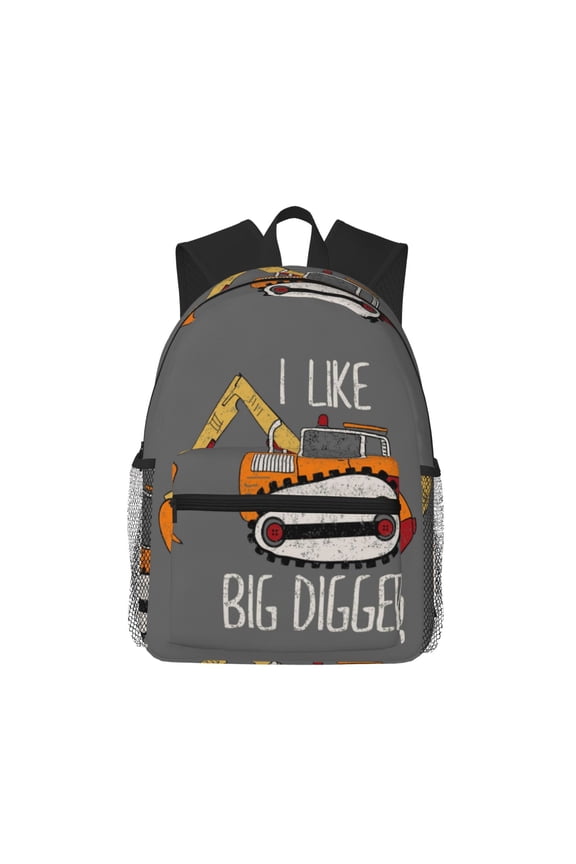 I Like Big Digger Pattern Laptop Backpack for Men and Women,Casual Backpack Dayback Sports Bookbag for Travel Running Hiking