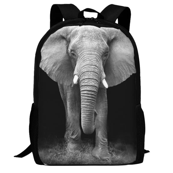 Defioc Indian Elephant Pattern Carry on Backpack,16.5x12.5x5.5 Personal Item Bag Carry On Backpack Water Resistant Lightweight Daypack