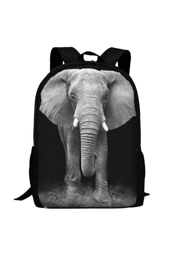 Indian Elephant Pattern Carry on Backpack,16.5x12.5x5.5 Personal Item Bag Carry On Backpack Water Resistant Lightweight Daypack