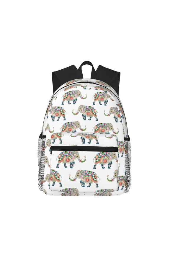 Indian Elephant Pattern Laptop Backpack for Men and Women,Casual Backpack Dayback Sports Bookbag for Travel Running Hiking
