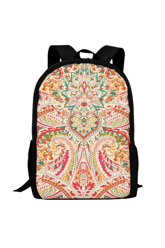Indian Paisley 1 Pattern Carry on Backpack,16.5x12.5x5.5 Personal Item Bag Carry On Backpack Water Resistant Lightweight Daypack
