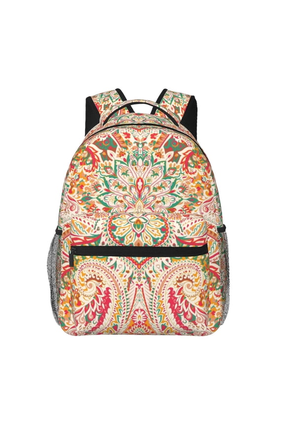 Indian Paisley 1 Pattern Laptop Backpack,Travel Backpack Outdoor Activities Bag Daypack for Travel Hiking Shopping Daily