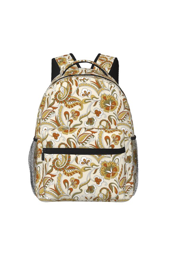 Indian Paisley Pattern Laptop Backpack,Travel Backpack Outdoor Activities Bag Daypack for Travel Hiking Shopping Daily