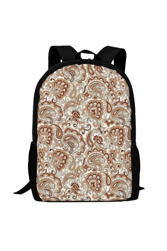 Indian Paisley1 Pattern Carry on Backpack,16.5x12.5x5.5 Personal Item Bag Carry On Backpack Water Resistant Lightweight Daypack