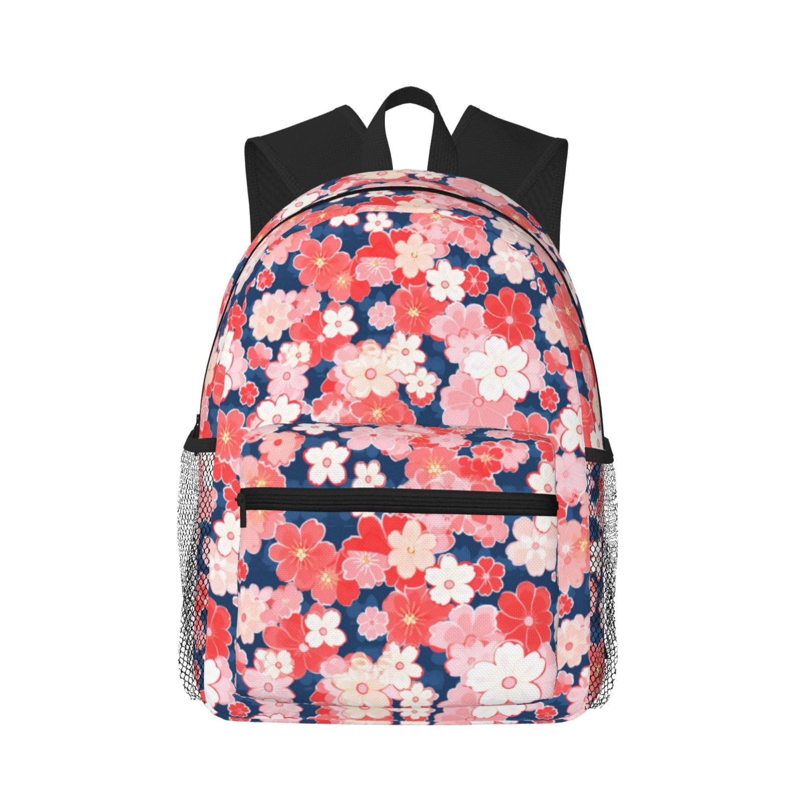 Defioc Japanese Cherry Blossoms Pattern Laptop Backpack for Men and Women,Casual Backpack Dayback Sports Bookbag for Travel Running Hiking