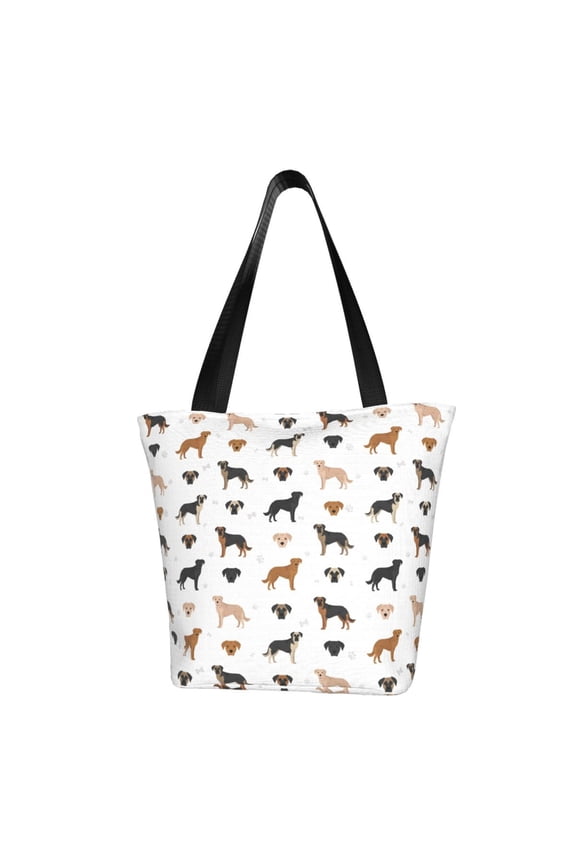 Labrador Retriever Dog Print Tote Bag for Women,Shoulder Bag with Zipper Casual Tote's Handbag Big Capacity Shoulder Bag with Inner Pocket Fit for Shopping,Office,Travel