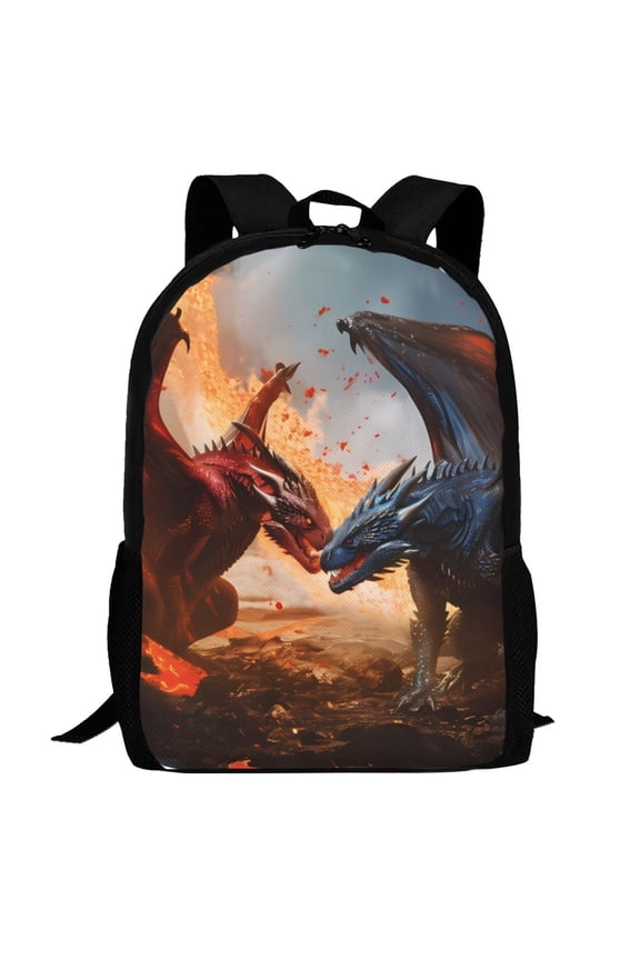 Lava Dragon Pattern Carry on Backpack,16.5x12.5x5.5 Personal Item Bag Carry On Backpack Water Resistant Lightweight Daypack