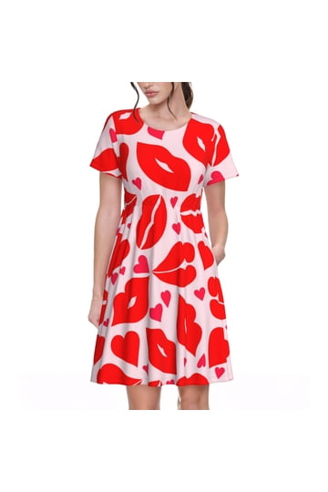 strapless open back dress 30in Red Lips Foil Balloon and Bubblegum Pink Skirt Centerpiece  Paris312