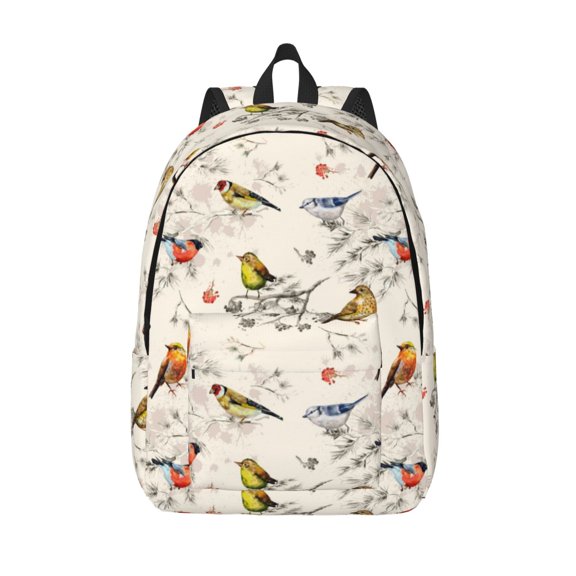 Defioc Little Birds for Canvas Backpack,Travel Rucksack Unisex Knapsack Laptop Backpack for Work & College -Small