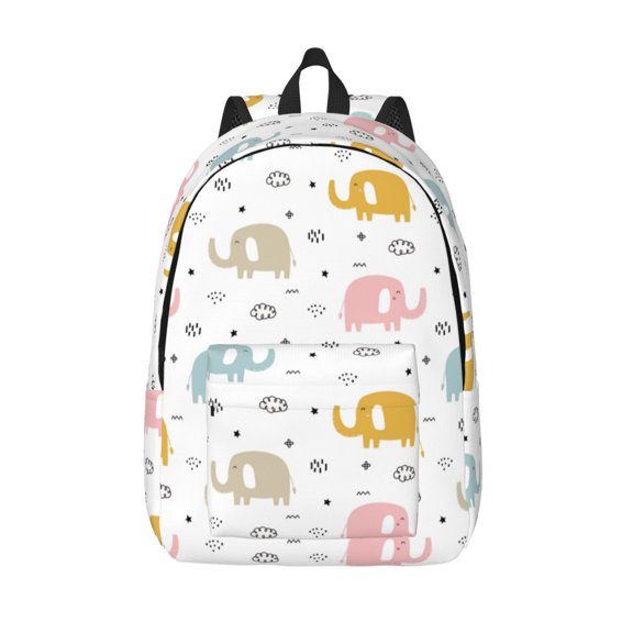 Defioc Little Elephant for Canvas Backpack,Travel Rucksack Unisex Knapsack Laptop Backpack for Work & College -Medium