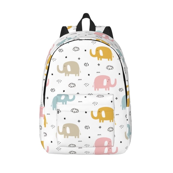 Defioc Little Elephant for Canvas Backpack,Travel Rucksack Unisex Knapsack Laptop Backpack for Work & College -Small