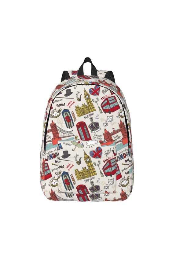 London Landmark1 for Canvas Backpack,Travel Rucksack Unisex Knapsack Laptop Backpack for Work & College -Medium