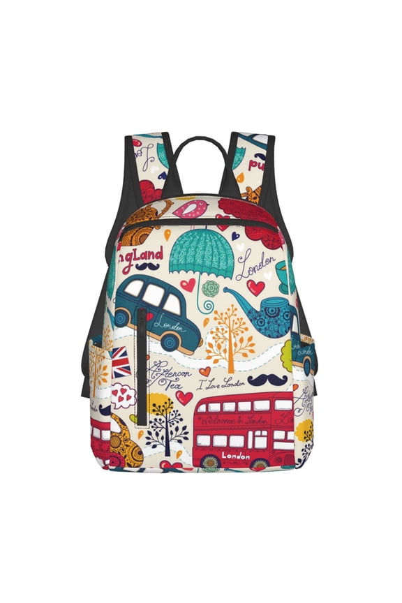 London Symbols Pattern Travel Laptop Backpack,Lightweight Backpack Travel Hiking Daypack Backpack Work Bag for Men Women