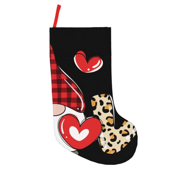 Defioc Love Gnomes for Christmas Stockings 18" Personalized Holiday Stocking for Family, Farmhouse Decor, Xmas Tree Decoration, 1 Pack