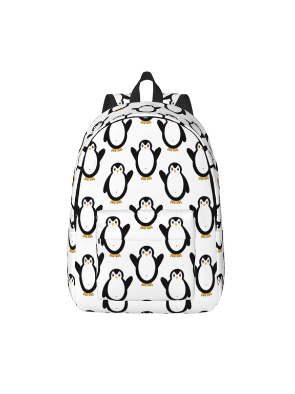 Lovely Penguin for Canvas Backpack,Travel Rucksack Unisex Knapsack Laptop Backpack for Work & College -Medium