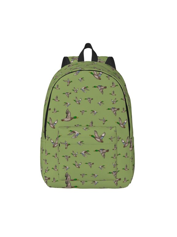 Mallard Duck for Canvas Backpack,Travel Rucksack Unisex Knapsack Laptop Backpack for Work & College -Small