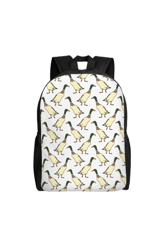 Mallard Ducks Print Backpack -Travel,or Work Bookbag Daypacks with 15-Inch Laptop Sleeve and Dual Water Bottle Pockets