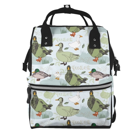 Defioc Mallard Ducks Wild Birds for Baby Diaper Bag Backpack - Baby Bag for Boys & Girls - Diaper Backpack - Large Travel Diaper Bags- Baby Registry Search & Shower Gifts