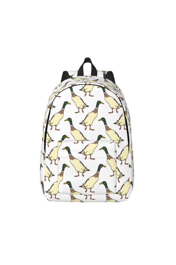Mallard Ducks for Canvas Backpack,Travel Rucksack Unisex Knapsack Laptop Backpack for Work & College -Medium