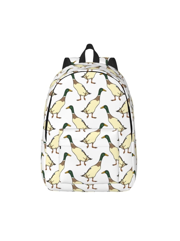Mallard Ducks for Canvas Backpack,Travel Rucksack Unisex Knapsack Laptop Backpack for Work & College -Small