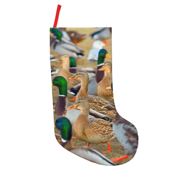 Defioc Mallard Ducks for Christmas Stockings 18" Personalized Holiday Stocking for Family, Farmhouse Decor, Xmas Tree Decoration, 1 Pack