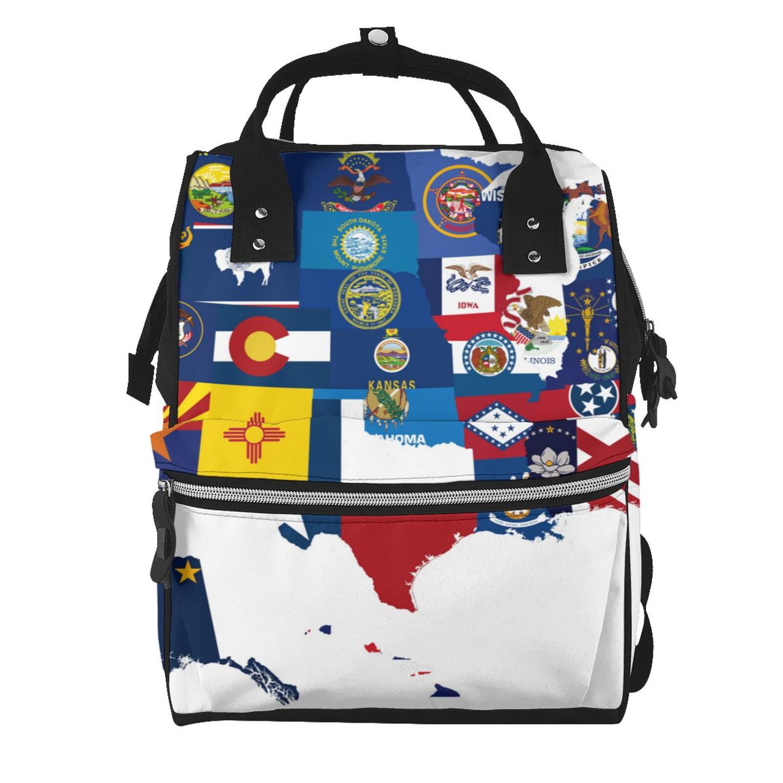 Defioc The Map Of United States for Baby Diaper Bag Backpack - Baby Bag for Boys & Girls - Diaper Backpack - Large Travel Diaper Bags- Baby Registry Search & Shower Gifts