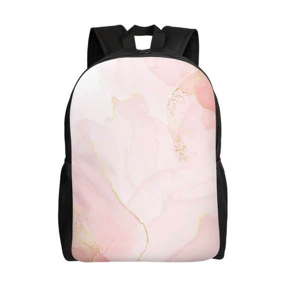 Defioc Marble Print Backpack -Travel,or Work Bookbag Daypacks with 15-Inch Laptop Sleeve and Dual Water Bottle Pockets