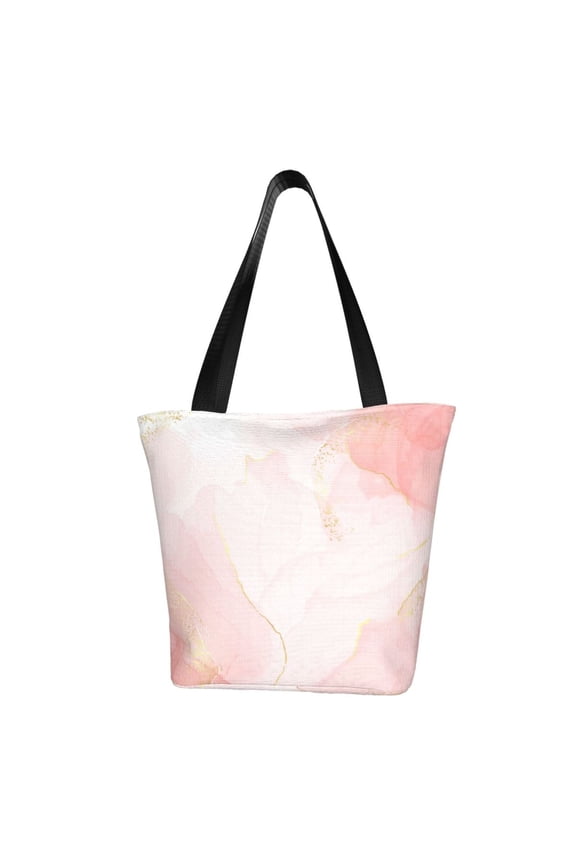 Marble Print Tote Bag for Women,Shoulder Bag with Zipper Casual Tote's Handbag Big Capacity Shoulder Bag with Inner Pocket Fit for Shopping,Office,Travel