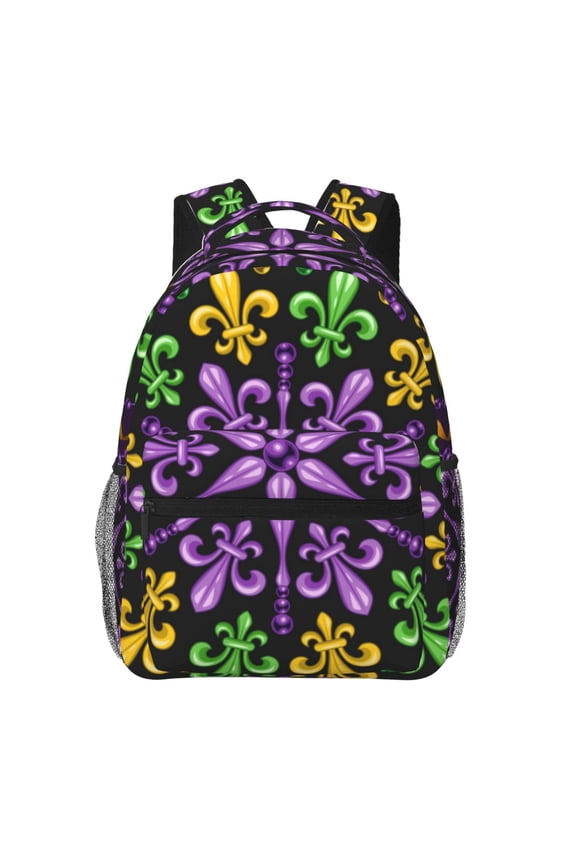 Mardi Gras5 Pattern Laptop Backpack,Travel Backpack Outdoor Activities Bag Daypack for Travel Hiking Shopping Daily