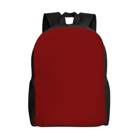Defioc Maroon Print Backpack -Travel,or Work Bookbag Daypacks with 15-Inch Laptop Sleeve and Dual Water Bottle Pockets