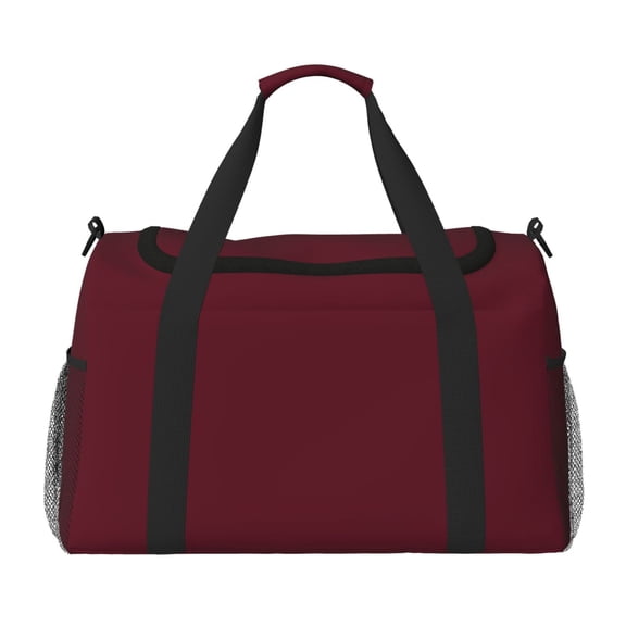 Defioc Maroon Print Hand Travel Bag - Foldable Travel Duffel Bags for Men Women -Sport Gym Bag - Overnight Travel Duffel Bag - Adjustable Shoulder Strap