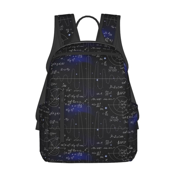 Defioc Mathematica Science Pattern Travel Laptop Backpack,Lightweight Backpack Travel Hiking Daypack Backpack Work Bag for Men Women