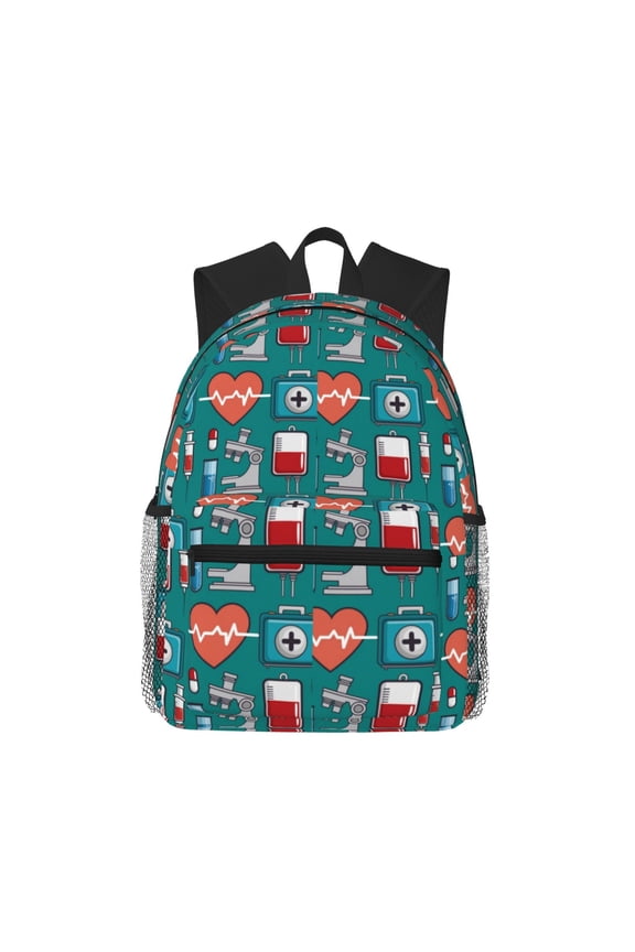 Medical Elements Pattern Laptop Backpack for Men and Women,Casual Backpack Dayback Sports Bookbag for Travel Running Hiking
