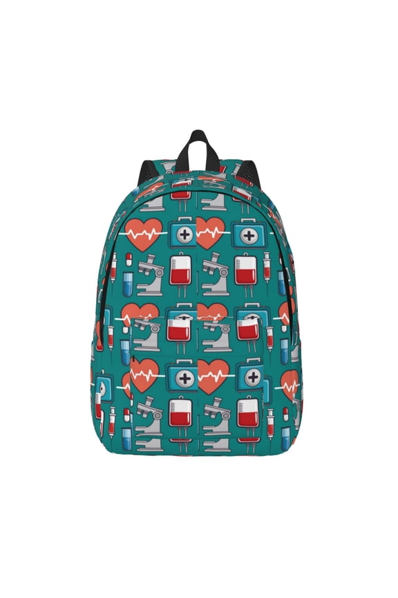 Medical Elements for Canvas Backpack,Travel Rucksack Unisex Knapsack Laptop Backpack for Work & College -Medium
