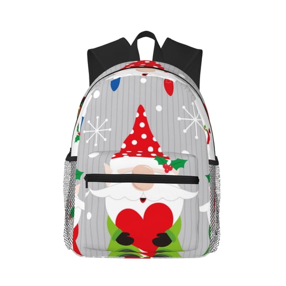 Defioc Merry Christmas Gnome1 Pattern Laptop Backpack for Men and Women,Casual Backpack Dayback Sports Bookbag for Travel Running Hiking