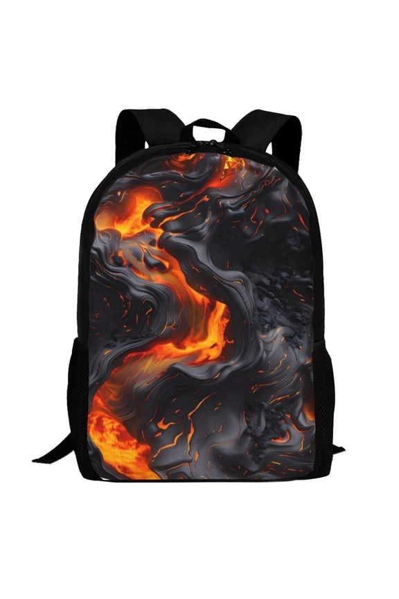 Molten Lava Abstract Flow Pattern Carry on Backpack,16.5x12.5x5.5 Personal Item Bag Carry On Backpack Water Resistant Lightweight Daypack
