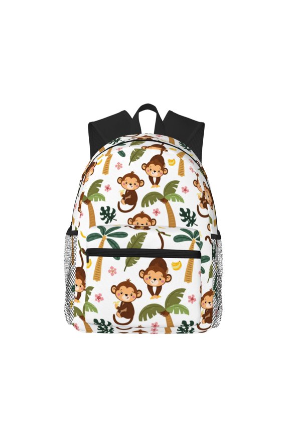 Monkeys Swinging from Palms Pattern Laptop Backpack for Men and Women,Casual Backpack Dayback Sports Bookbag for Travel Running Hiking