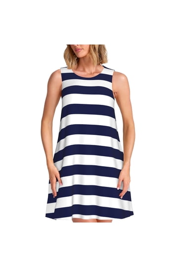 Blue White Dress