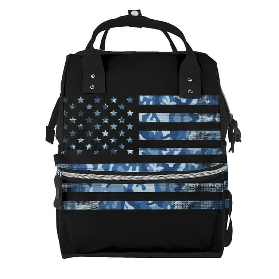Defioc Navy Camouflage American Flag for Baby Diaper Bag Backpack - Baby Bag for Boys & Girls - Diaper Backpack - Large Travel Diaper Bags- Baby Registry Search & Shower Gifts