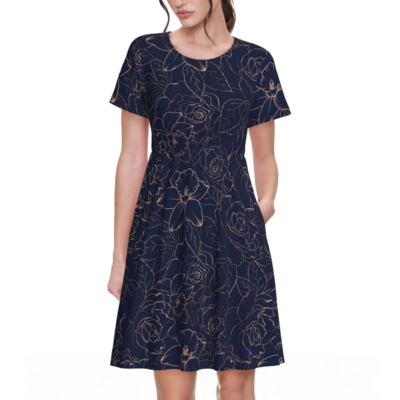 blue floral maternity dress Light Maxi Ruffle Off Shoulder – Room For Two Size:US 24 Plus / UK 28 / EU 54 Colour_Pink A-Line Button Down Dress