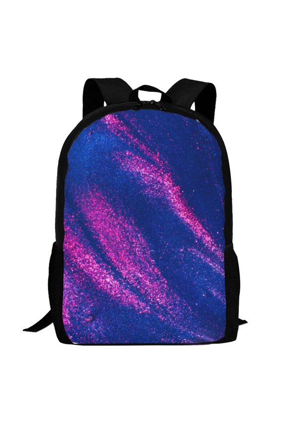 Neon Gradient Blue Pattern Carry on Backpack,16.5x12.5x5.5 Personal Item Bag Carry On Backpack Water Resistant Lightweight Daypack