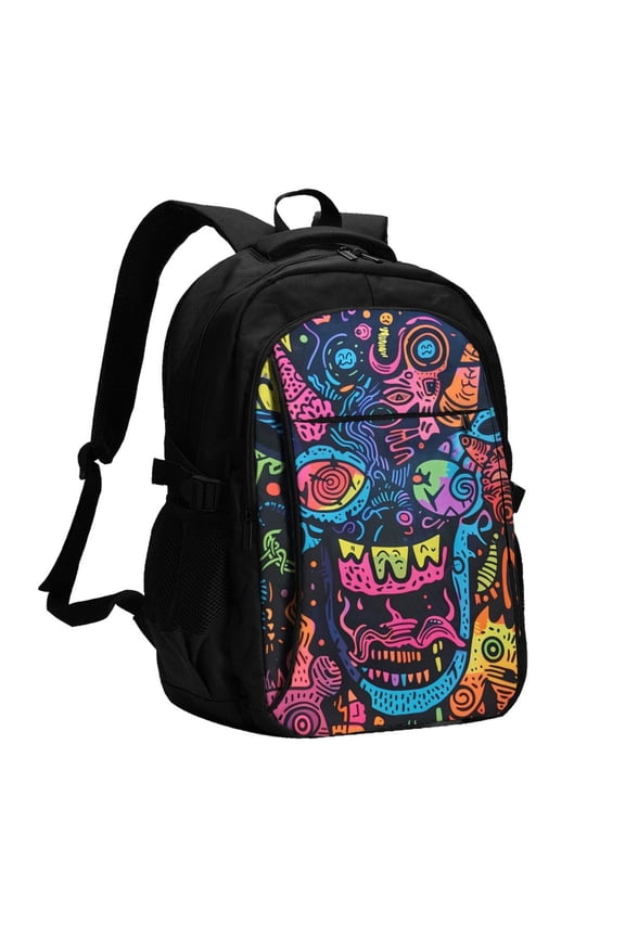 Neon Graffiti Urban Art for Travel Backpack for Women,15.6 inch Laptop Backpack Carry On Backpack Personal Item Travel Bag Daypack for School Weekender Business Trip