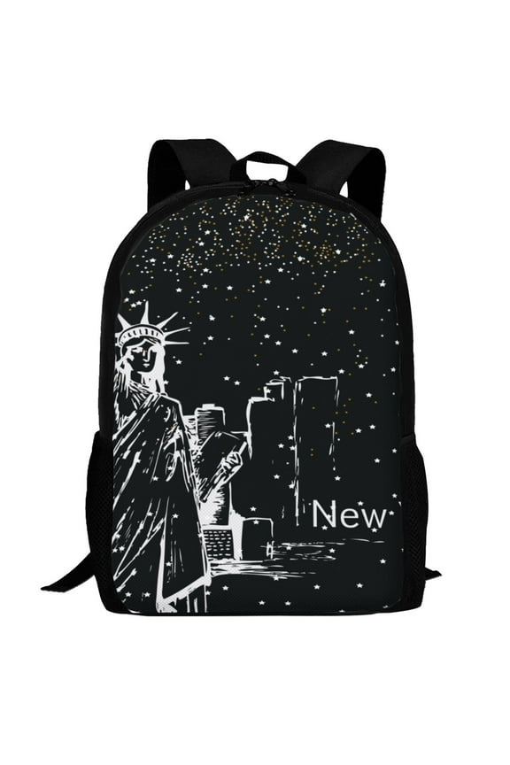 New York City1 Pattern Carry on Backpack,16.5x12.5x5.5 Personal Item Bag Carry On Backpack Water Resistant Lightweight Daypack