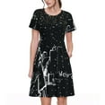 thumbnail image 1 of Defioc New York City1 Pattern Womens Summer Dresses Short Sleeve Sundress 2025 Beach Vacation Dresses with Pockets -Small, 1 of 6