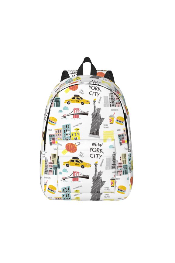 New York for Canvas Backpack,Travel Rucksack Unisex Knapsack Laptop Backpack for Work & College -Small
