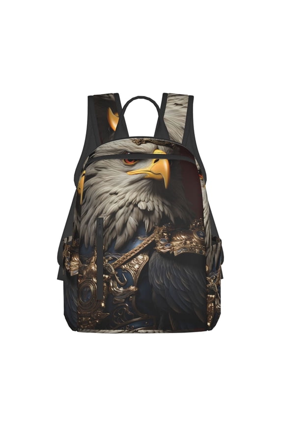 Noble Style Bald Eagle Pattern Travel Laptop Backpack,Lightweight Backpack Travel Hiking Daypack Backpack Work Bag for Men Women