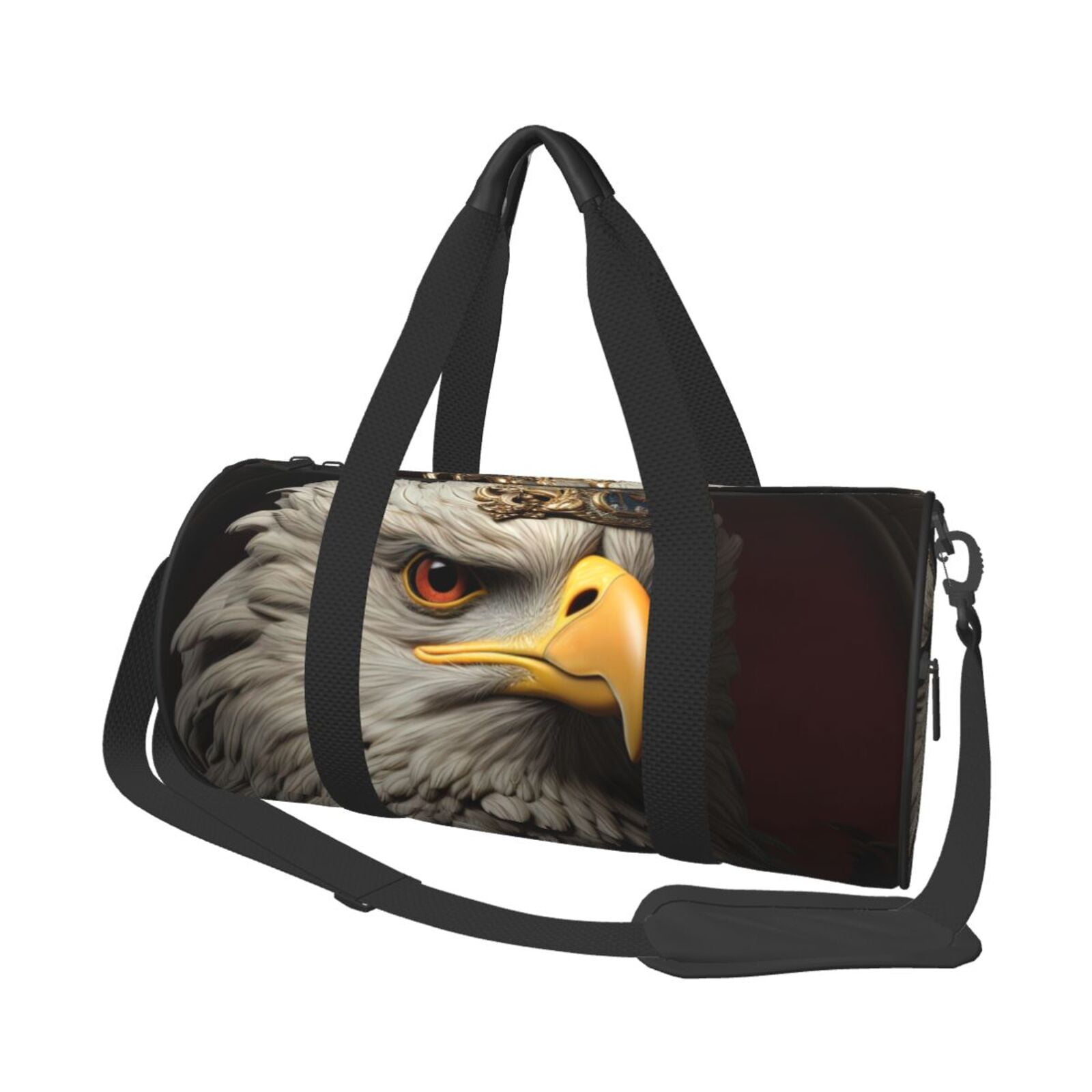 Defioc Noble Style Bald Eagle for Travel Duffle Bag,Weekender Bag Carry On Tote Bags Hospital Bag Large Capacity Sport Gym Bag for Men Women Fit for Trave, Gym,Weekend